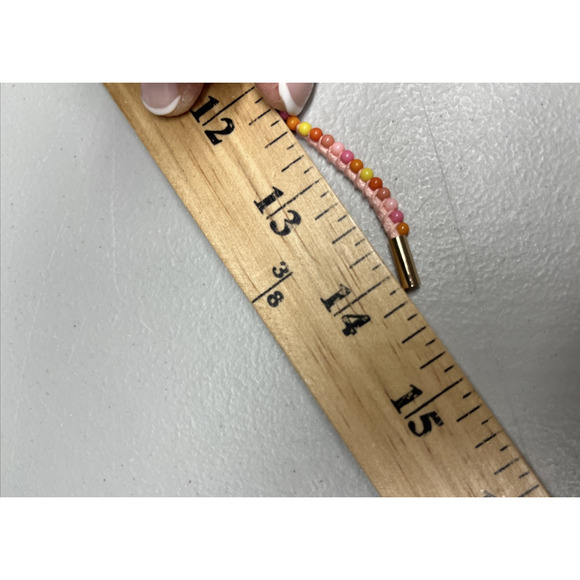 Beaded Necklaces set of 2 Clear Floral & Colorful Choker 90s Beachy Teen Casual - Picture 8 of 9